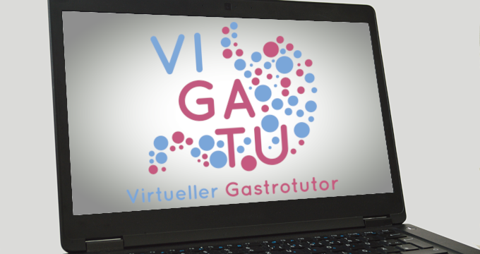 Projektlogo VIGATU auf Laptop-Bildschirm