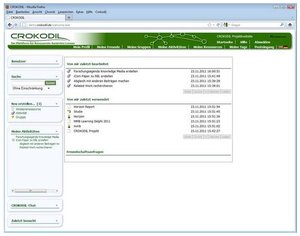 Screenshot der CROKODIL-Plattform: Rubrik Von mir zuletzt bearbeitet / verwendet